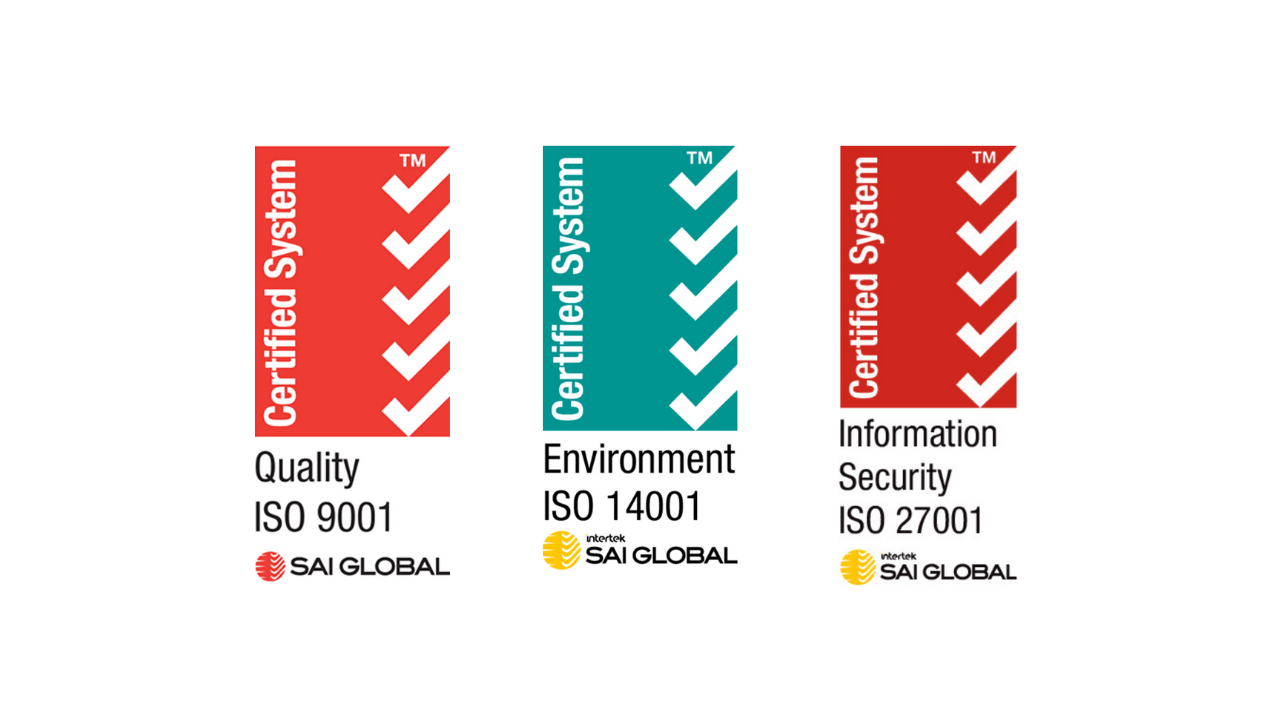 All three ISO certs