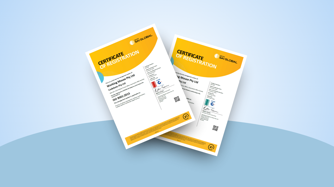 Image of the ISO 14001 and ISO 9001 registration certs