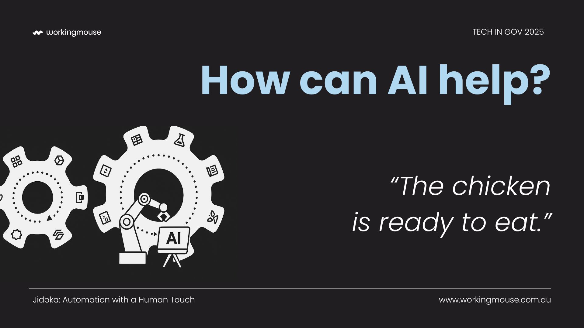 How AI can help Jidoka presentation slide
